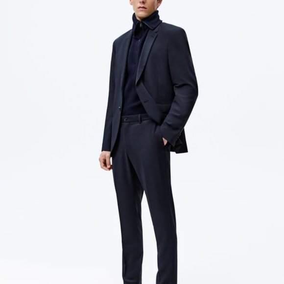 ZARA TECHNICAL SUIT TROUSERS (NAVY) (NWT) - Picture 5 of 5